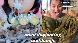 MOST DISGUSTING MUKBANGS IVE EVER SEEN 🐬🐙🦀🦐🦑🐠 [upl. by Farica]