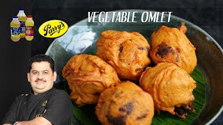 Vegetable Omelette  Evening time snacks  Durga lunch home special dish  Chef Venkatesh Bhat [upl. by Moreta]