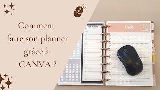 Comment faire son planner grâce à CANVA [upl. by Adyeren]