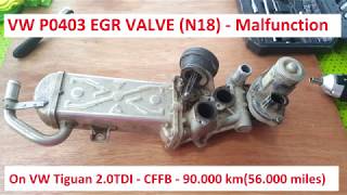 EGR Fault P0403  VW Tiguan 2013  20 TDI CFFB [upl. by Aramahs]