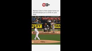 Bartolo Colon Hits His First Career Home Run [upl. by East]