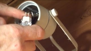 How To Replace Track Light Halogen Bulb MR16 [upl. by Tynan]