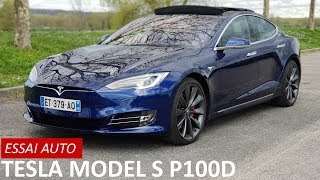 ESSAI AUTO 18 Tesla Model S P100D 2018  supersonique [upl. by Boar959]