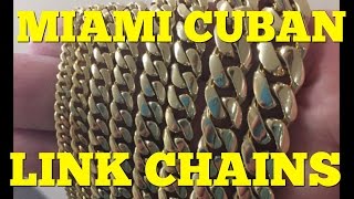 Gold MIAMI CUBAN LINK chains [upl. by Jammie800]