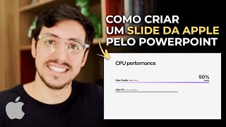 APRENDA A FAZER UM SLIDE INSPIRADO NA APPLE PELO POWERPOINT [upl. by Azelea]