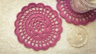 CROCHET doily Tutorial Pattern Crochet Motif How to crochet doily Part 1 [upl. by Neelrak808]