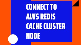 CONNECT TO AWS REDIS CACHE CLUSTER NODE [upl. by Airetal]