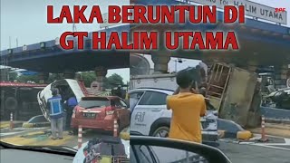 LAKA TRUK BERUNTUN DI GB HALIM UTAMA SOPIRNYA BERUSIA 17 TAHUN [upl. by Erv]