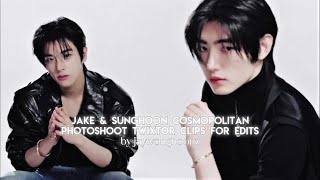 4k60fps jake amp sunghoon cosmopolitan photoshoot twixtor clips for edits [upl. by Rexfourd]