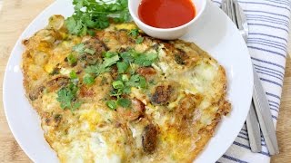 Thai Seafood Pancake หอยทอดรวมมิตร  Episode 115 [upl. by Hterrag895]