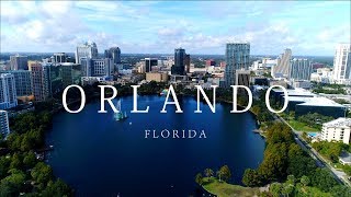 Orlando Florida DayNight Aerial City View  4K [upl. by Joline]