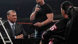 Raw quotStone Coldquot moderates Bret Hart and Mr McMahons No [upl. by Sielen]