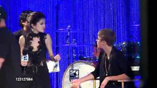 Selena Gomez Justin Bieber at the 2011 MTV Video Music Awards at Los Angeles CAmp4 [upl. by Nwahsirhc770]