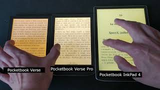 Pocketbook Verse Verse Pro and InkPad 4 Comparison 4k [upl. by Marley]