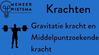 Natuurkunde uitleg Kracht 17 Gravitatiekracht en Middelpuntzoekende kracht [upl. by Ahsiekar]