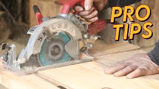 Skil Saw Pro Tips Part 2  How to Make Perfect Cuts [upl. by Eirruc]