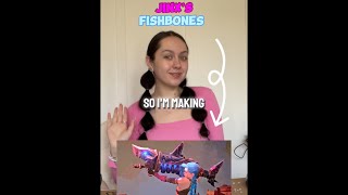 MAKING FISHBONES PT 1 🦈🩷💣 jinx leagueoflegends arcane fishbones 3dprinting cosplay [upl. by Sirhc]