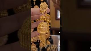 shortsgoldearingdesign goldearings earingsviraljhumkaearingsdesigne bridalearings2024 reels [upl. by Ttelrahc]