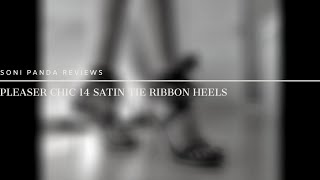 PLEASER Fabulicious Chic 14 Satin Tie Ribbon Heels [upl. by Fallon375]