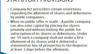 APPLICATION AND ALLOTMENT OF SHARES COMPANY LAW [upl. by Mendie]