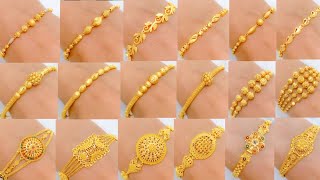 Latest Gold Ladies Bracelet Design With Weight and Price  Gold Bracelet Design Light Weight 2022 [upl. by Akenahc]