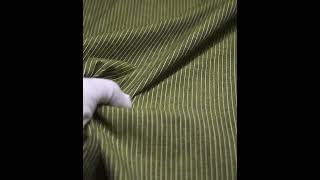 STRIPE GREEN PURE COTTON 100 GSM HANDWOVEN FABRIC 307 [upl. by Krischer326]