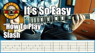 Guns N Roses Its so easy SLASH ONLY with tabs  Rhythm guitar [upl. by Bond898]