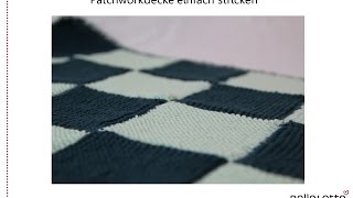 Babydecke  Patchworkdecke einfach stricken [upl. by Pentheam314]