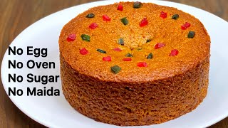 Wheat Flour Cake Recipe  Without Egg Oven Maida Sugar  Easy Cake Recipe  Sponge Cake [upl. by Selin]