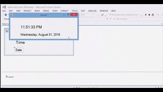 C  Display Time and Date on labels in Windows form application using C sharp Programming language [upl. by Nilved]