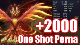 ATK2000 over god power bird One Shot Perna😎😎😎【Summoners War】 [upl. by Arahat]