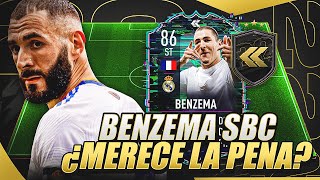 ¿MERECE LA PENA KARIM BENZEMA 86 FLASHBACK SBC ¡SOLUCIÓN MÁS BARATA POR 70K ¡HAZLO YA  FIFA 22 [upl. by Sabino]