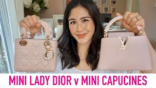 Mini Lady Dior v Mini Capucines Comparison  Sam Loves [upl. by Aisauqal342]