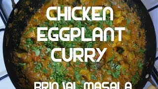 Chicken amp Eggplant Curry Recipe  Indian Bringal Murgh Masala Aubergine [upl. by Relluf]