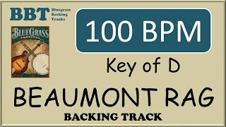 Beaumont Rag  100 BPM bluegrass backing track [upl. by Dewhurst]