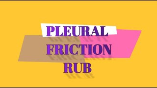 MRCPPLABPULMONOLOGYMEDICINEOSCE PLEAURAL FRICTION RUB [upl. by Curren]