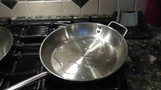 Season your stainless steel pan the fastest way [upl. by Anyer]