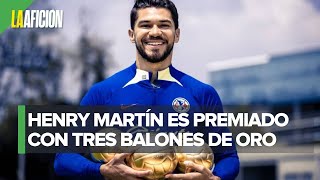 Henry Martín recibió sus tres Balones de Oro en manos de Mikel Arriola [upl. by Ahsial]