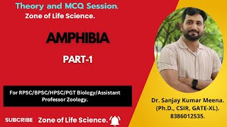 Amphibia Part1RPSCMPPSCBPSCHPSCBSCMSCPGT Biology amp Assistant Professor Zoology [upl. by Dibrin]