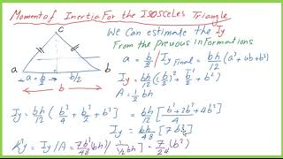 CE11022 IxIy moments of inertia for isosceles StaticsEnglish [upl. by Ecilayram]