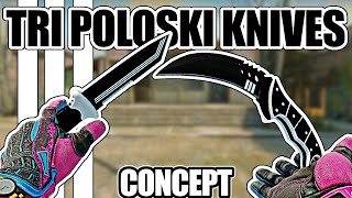 TRI POLOSKI KNIVES Concept ★ CSGO Showcase [upl. by Almond586]