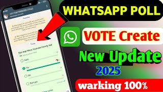 WhatsApp mein poll vote kaise create karein WhatsApp poll vote create poll vote create [upl. by Gertruda]