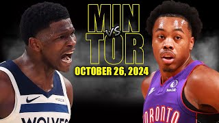 Toronto Raptors vs Minnesota Timberwolves Full Game Highlights  October 26  202425 NBA Season [upl. by Asaeret]