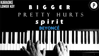 🎵 BEYONCÉ Karaoke SONGS 🎵 BIGGER  PRETTY HURTS  SPIRIT [upl. by Yrak989]