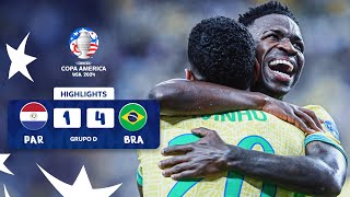 PARAGUAY 14 BRASIL  HIGHLIGHTS  CONMEBOL COPA AMÉRICA USA 2024™ [upl. by Dloreh]