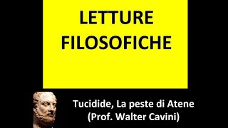 Tucidide La peste di Atene Prof Walter Cavini 16042020 [upl. by Besse]