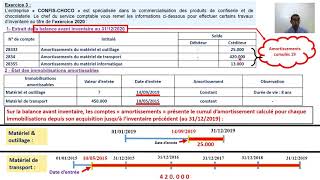 Les amortissements  EXERCICE 3 [upl. by Einnhoj]