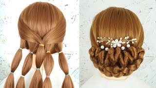 Bun Hairstyle For Wedding Step By Step  New Bridal Hairstyle [upl. by Enorahs]