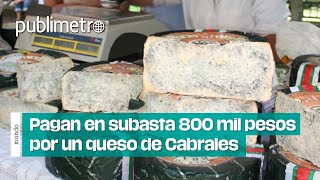 ¿A qué sabrá 🧀 ¡Pagan en subasta 800 mil pesos por UN QUESO [upl. by Idnym]