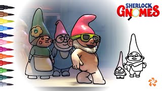 Sherlock Gnomes  Coloring pages for children  Color amp Kids TV [upl. by Eahsal391]